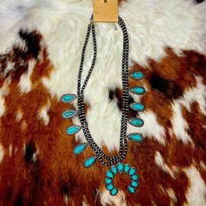 Turquoise Squash Blossom Necklace